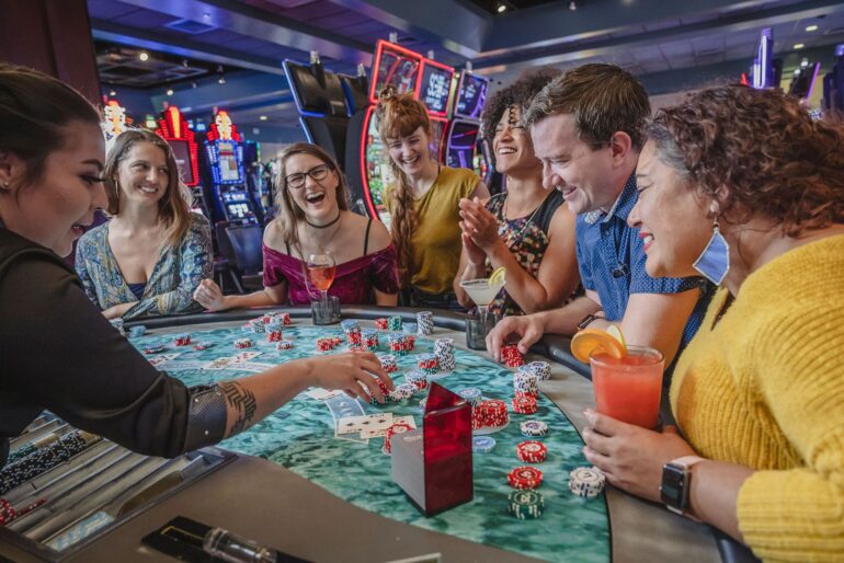 People Playing Blackjack
